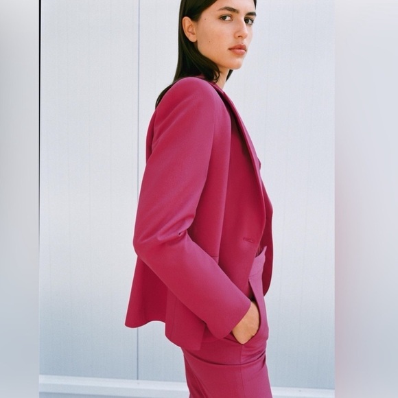 Zara Jackets & Blazers - NWT Zara Blazer in Dark Fuschia